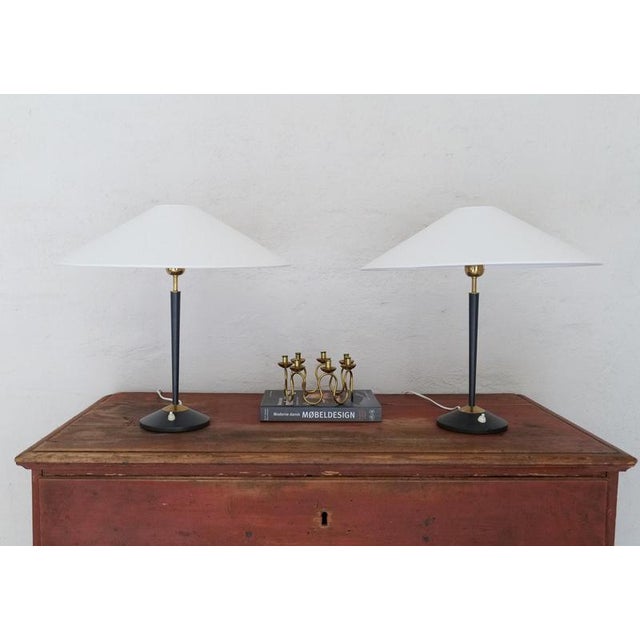 Mid-Century Modern Table Lamps in Brass and Cast Iron from Asea, 1950s, Set of 2 For Sale - Image 10 of 15