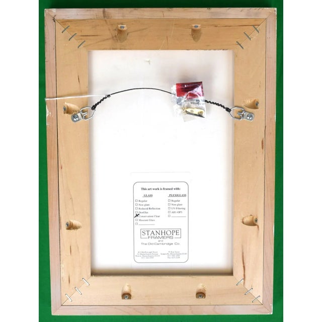 French nautical-inspired c1980s fashion gouache illustration. Signed: (LR) Art Sz: 7 3/4"H x 4 1/2"W Frame Sz: 15 1/4"H x...