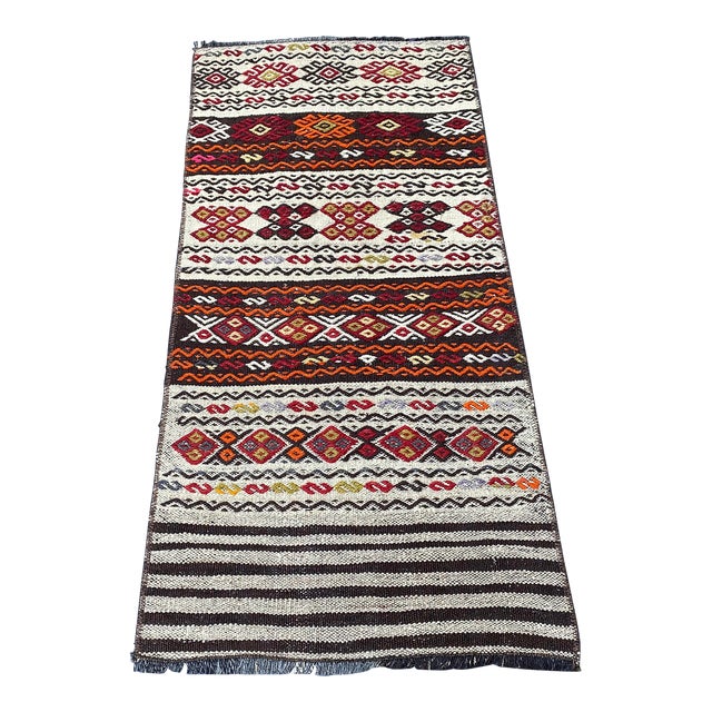 Oushak Vintage Area Kilim Rug For Sale