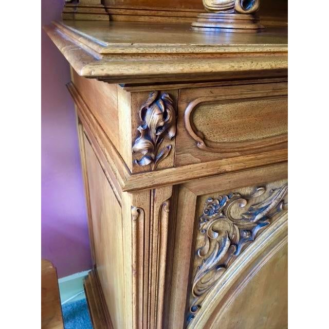 Vintage C.1878-C.1910 French Art Nouveau Phenomenal & Intricate, Hand-Carved 5-Piece Breakfront Server/Sideboard For Sale - Image 11 of 16