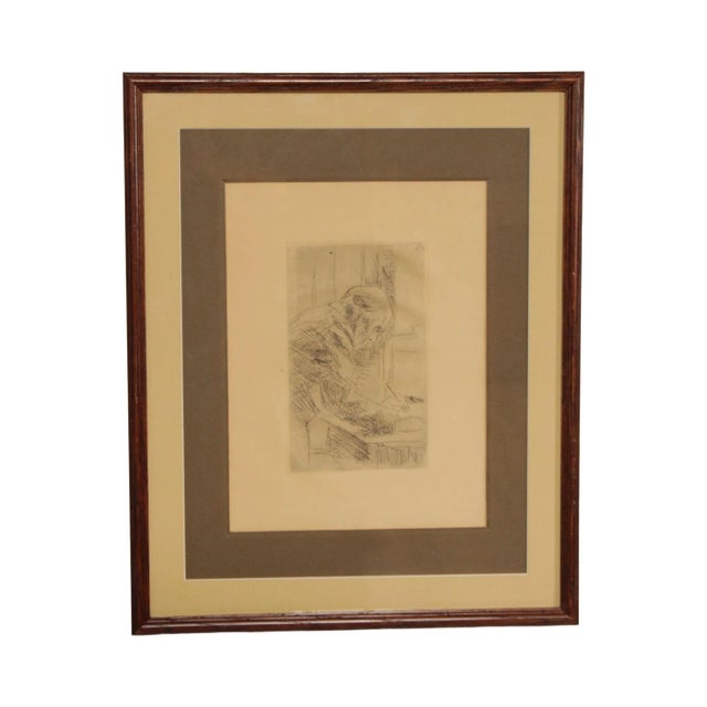 1930s "Le Bonne Grauier" French Etching Attributed to Pierre Bonnard For Sale - Image 13 of 13