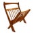 Vintage Danish Modern Teak Folding Magazine Rack | Mid-Century Scandinavian Magazine Stand | Attributed to Ernest Sohn for Etco For Sale
