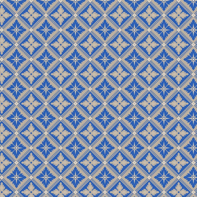 Sample - Borastapeter Loka Wallpaper in Cobalt For Sale