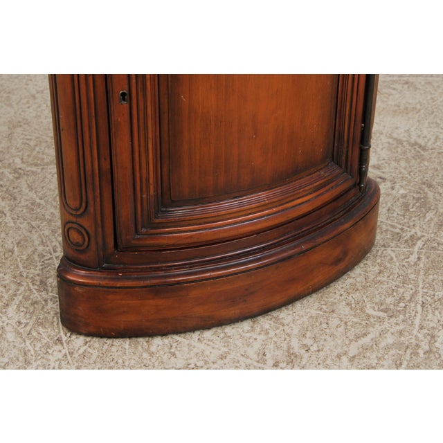 Theodore Alexander Curved Mahogany Corner Cabinet For Sale - Image 13 of 18