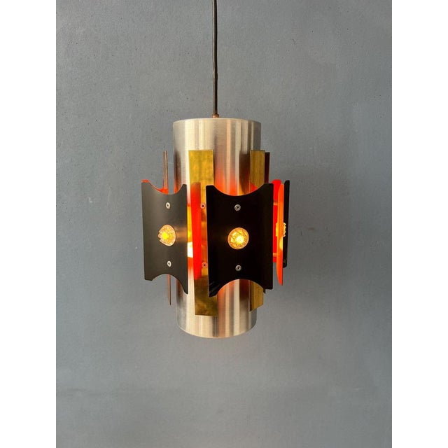 Vintage Space Age Pendant Lamp from Lakro Amstelveen For Sale - Image 4 of 11
