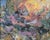 Original Abstract Expressionist "Sunrise" Oil Painting in Ornate Gold Frame For Sale - Image 4 of 9
