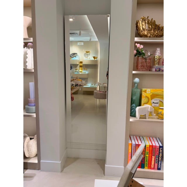 Contemporary Glas Italia Fiction Floor Mirror For Sale - Image 3 of 3