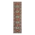 2.6x30Ft. Brunt Orange Light Blue Persian Design Inspired Hand Knotted Wool Runner Rug For Sale