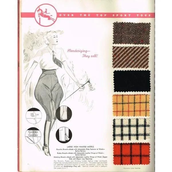 Over the Top Sport Togs 1939 Apparel Arts Equestrian Catalog For Sale - Image 4 of 12