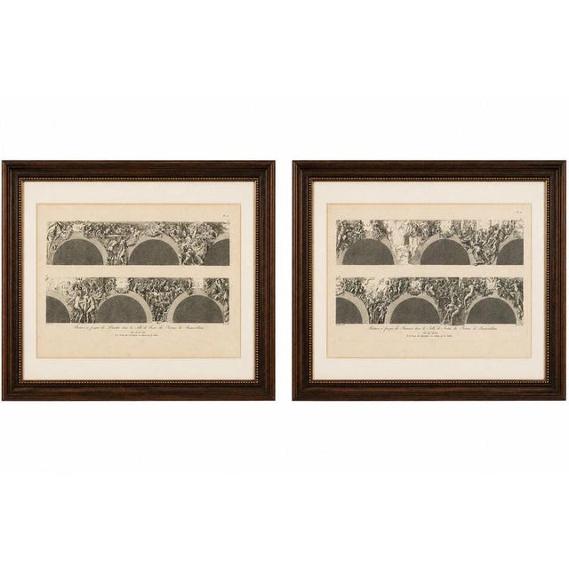 Louis-Pierre Baltard, Fontainebleau Fresco, 1803, Engravings, Set of 2 For Sale - Image 9 of 9