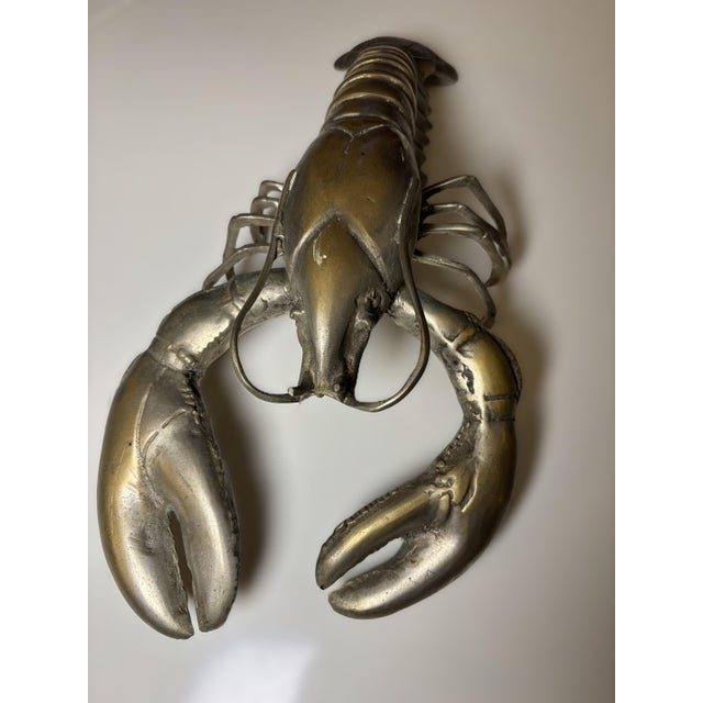 Large Vintage German Brass Lobster Figurine, 1990s For Sale - Image 9 of 9