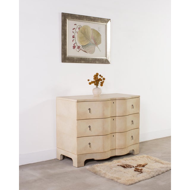 Rare and opulent signed commode, dresser, or chest of drawers designed by Ralph Lauren. The "Beauworth" collection chest...