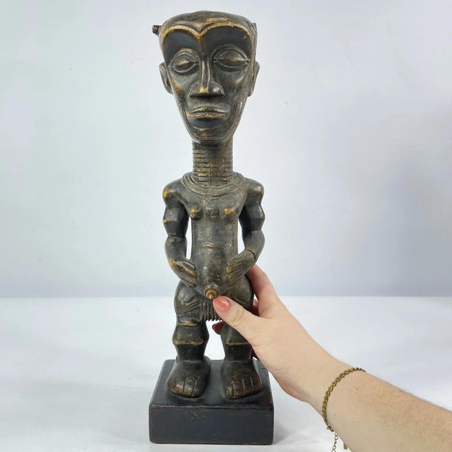 Early 20th Century Ndengese Wooden Figure on Custom Base For Sale - Image 9 of 9