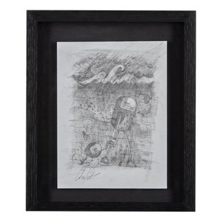 Graham Carter, School Run, Graphite on Paper For Sale