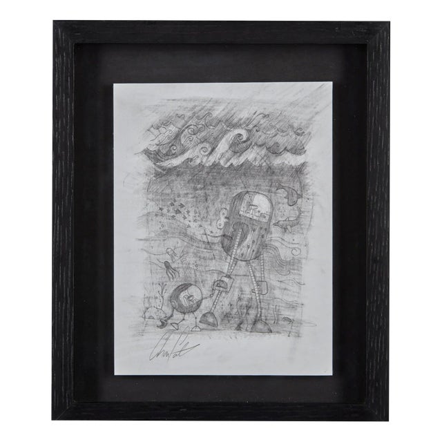 Graham Carter, School Run, Graphite on Paper For Sale