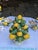 Italian Majolica Ceramic Lemon and lime topiary centerpiece - made in Italy. And 2 wall sconces