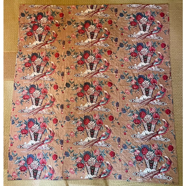 American Antique Early 19th Century English Chintz Quilted Coverlet Circa 1830 For Sale - Image 3 of 10