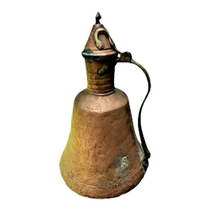 Large Egyptian Vintage Copper Hand Crafted Water Vessel - Mid 20th Century