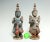 Super decorative pieces and sizeable early Antique Thai Teppanom Carved Wood Polychromed Guardian Statues or Figures....