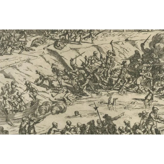 17th Century Map of The Kauwensteinse Dike in the Eighty Years War, 1647 For Sale - Image 5 of 9