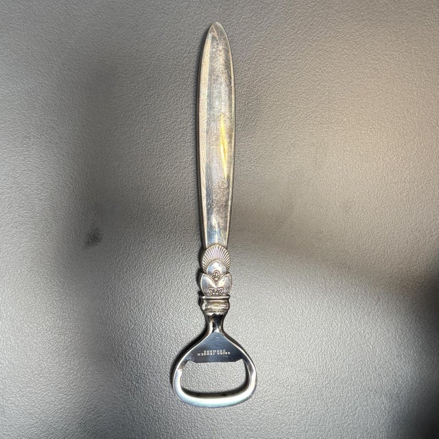 Georg Jensen Sterling Silver Cactus Bottle Opener Denmark For Sale - Image 11 of 12