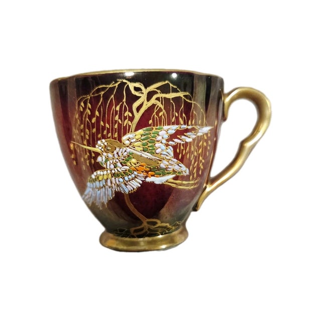 Carlton Ware Carlton Ware Rouge Royale Demitasse Cup & Saucer - Style 1582- Hand-Painted Rare For Sale - Image 4 of 5