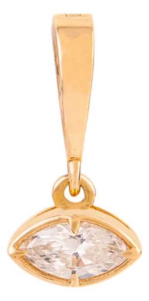 Earrly 20th Century Modern Diamond Charm Pendant in 14k Solid Gold