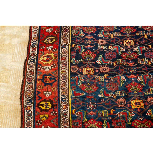 Blue Persian Antique Bidjar Bijar Runner Rug Carpet Circa 1920 | 9.25’ X 4.5' For Sale - Image 8 of 12