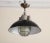 Black Pair of Midcentury Industrial Style Cage Pendant Lights With Black Enamel Shade For Sale - Image 8 of 13