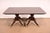 Brown Baker Furniture Style Georgian Banded Mahogany Double Pedestal Extension Dining Table, Newly Refinished For Sale - Image 8 of 15