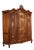 Antique Baroque Style 3-Door Wardrobe in Walnut For Sale