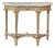 19th Century French Louis XVI Giltwood Carrara Marble Top Demilune Console For Sale