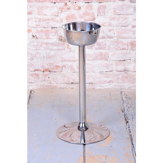 Bauhaus Bauhaus Pedestal in Metal, Czech, 1970s For Sale - Image 3 of 8