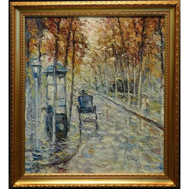 Brown "After Rain" Naim Lamidov Original Oil Painting on Stretched Canvas, Framed For Sale - Image 8 of 8