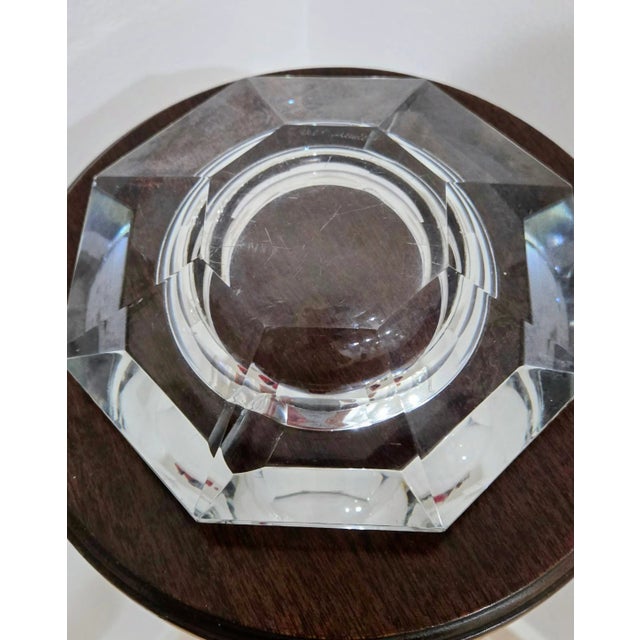 Val Saint Lambert Belgian Crystal Ashtray – Signed, 7.5" Octagonal For Sale In Dallas - Image 6 of 7