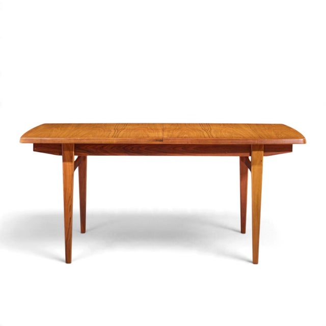 Wood Kurt Østervig Style Mid Century Danish Rosewood Expanding Hidden Leaf Dining Table With 2 Leaves For Sale - Image 7 of 13