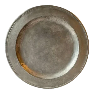 American Pewter Single-Reed Charger Plate
