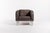 Danish Jørgen Gammelgaard low-back armchair upholstered in gray leather, loose cushions with down filling, round legs in...