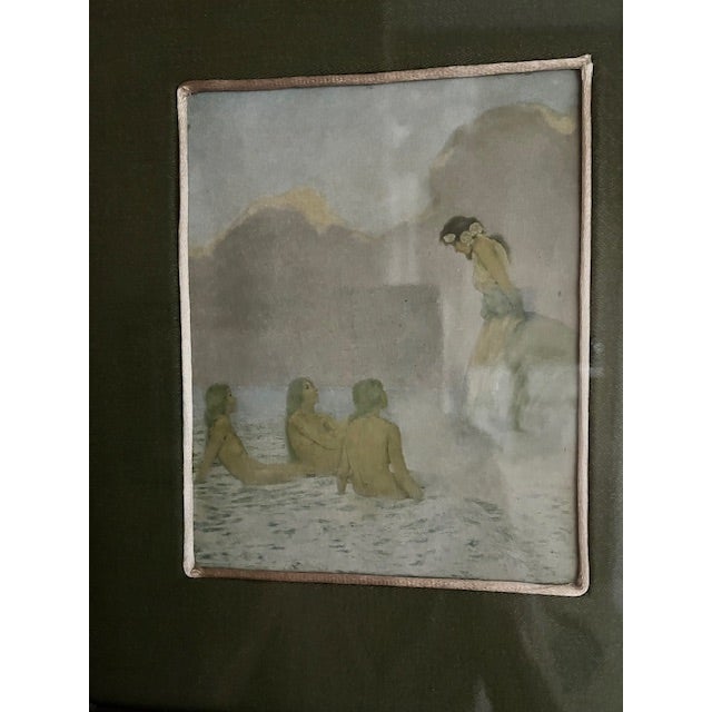 Art Nouveau Framed Maxfield Parrish, Prosperina and the Sea-Nymphs, Circa 1905 For Sale - Image 3 of 4