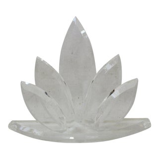 Z. Chaim Style Lucite Lotus Flower Sculpture Mid-Century Modern For Sale