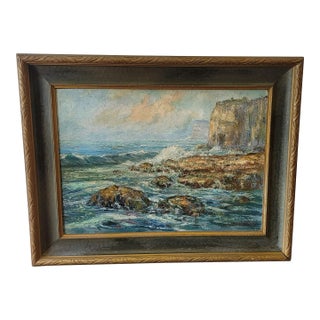 Jefferson Stephan Ward 1876-1946 Sea Scape Painting For Sale
