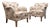 Art Nouveau Swedish Grace Lounge Chairs in Floral Jacquard, 1940s, Set of 2 For Sale