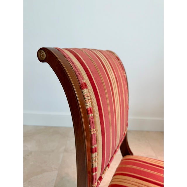 Wood Set of 6 Kindel 75-070 Sleigh Back Mahogany Dining Side Chairs For Sale - Image 7 of 10