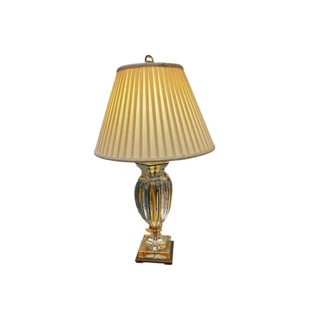 Mid-Century Modern 1970s Mid Century Modern Crystal Base Lamps - Set of 2 For Sale - Image 3 of 4