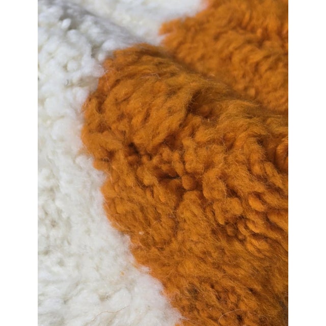 Burnt Orange Moroccan Wool Rug - 9.8 X 8.5 Ft For Sale - Image 9 of 10