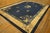 Late 19th Century 1900s Deep Navy Blue Open Field Chinoiserie Antique Chinese Peking Rug For Sale - Image 5 of 14