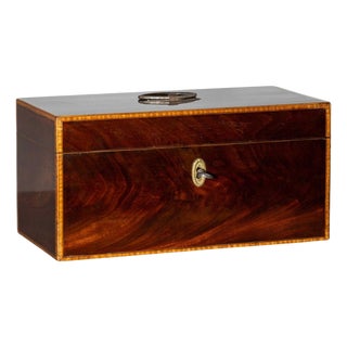 Mahogany Tea Chest, probably England, circa 1830 For Sale