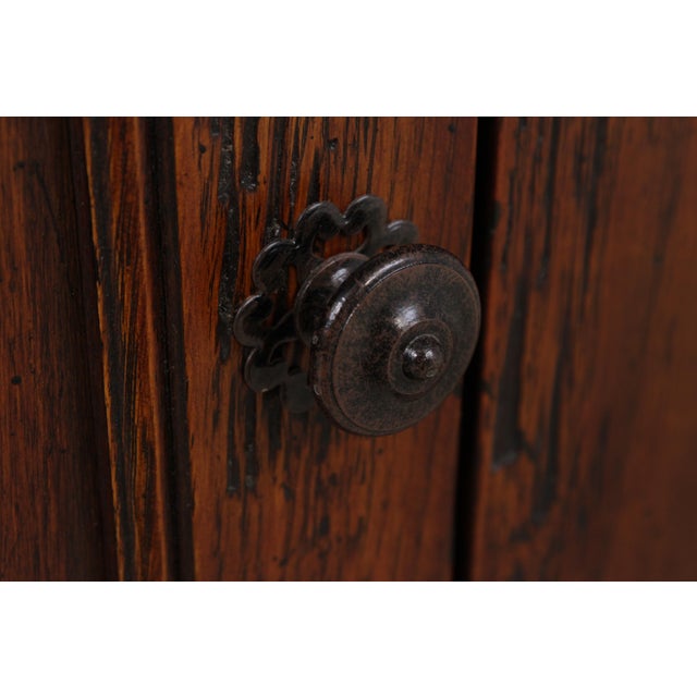 English Hand Crafted Distressed Oak Sideboard Cabinet For Sale - Image 10 of 16