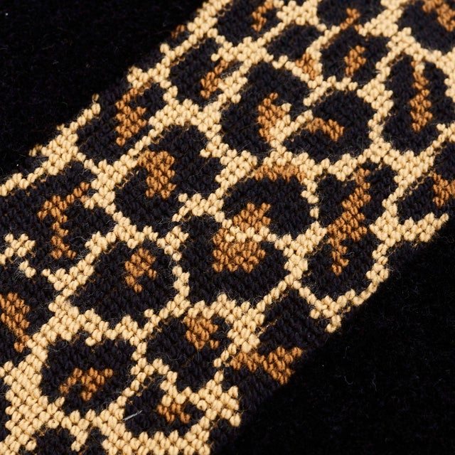 Contemporary Contemporary Schumacher X Timothy Corrigan Guepard Stripe Velvet Lumbar Pillow in Black For Sale - Image 3 of 6