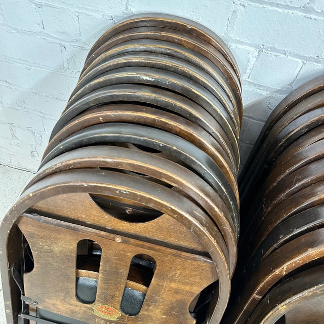 Louis Rastetter and Sons Wooden Folding Chair For Sale - Image 4 of 12